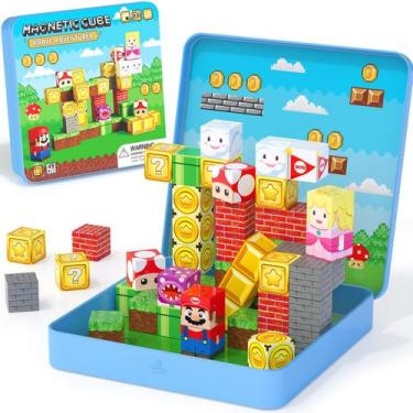 Imagem de Blocos de construção magnéticos hunloot hunloot 49PCS para crianças de
