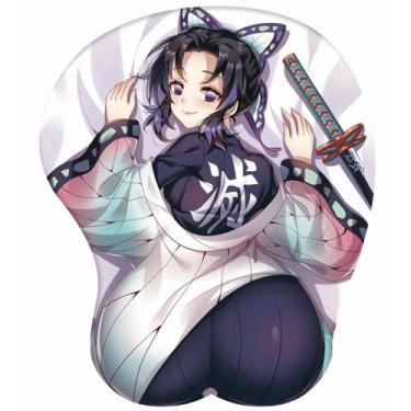Imagem de Mouse Pad Anime Demons Slayers Kochous Shinobus com apoio de pulso - y