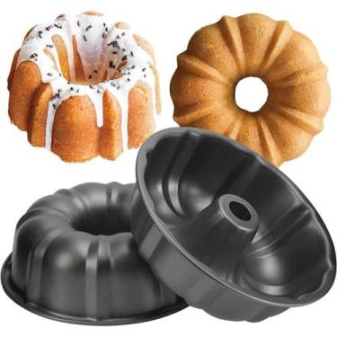 Imagem de Forma Assadeira de Furo Central com 24 cm Para Bolo Pudim Redonda Anti