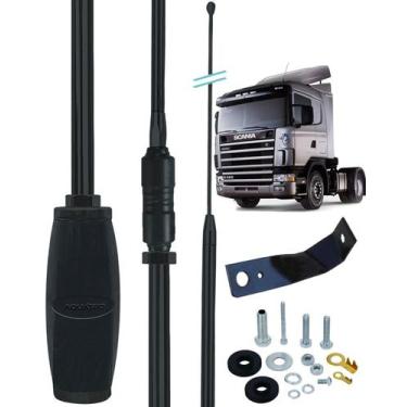 Imagem de Antena Px Bobinada Black Argentina 1,70m Suporte Dianteiro Scania Caro