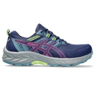 Imagem de Tênis ASICS GEL-Venture 9 - Feminino - Azul, Rosa e Verde-Feminino