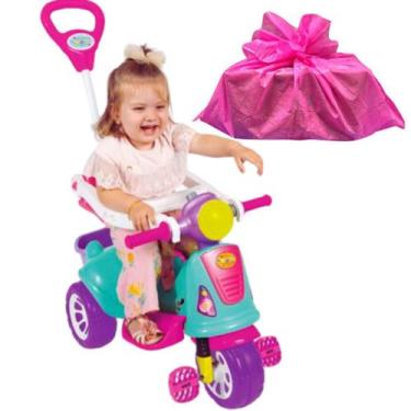Imagem de Triciclo Avespa Motoca Infantil Carrinho Passeio Pink Com Embalagem Pr
