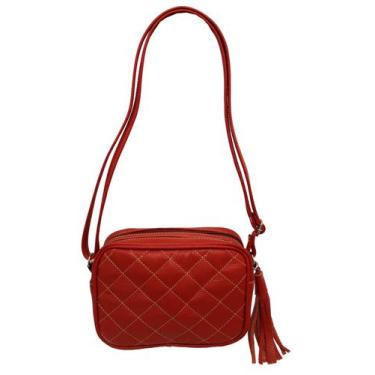 Imagem de Bolsa Feminina Couro Transversal Bls328 Matelassê Social - Doras Bolsa
