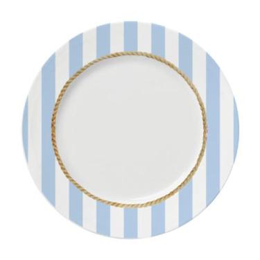 Imagem de Jogo De Pratos Rasos Em Porcelana Floral Chic Com 6 Peças 25,5cm Germe