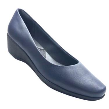 Imagem de Sapato Piccadilly Feminino Anabela Social Conforto Uniforme Ortopédico