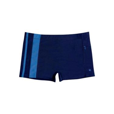 Imagem de Sunga Boxer Mash 300.120X Masculina Plus Size Recorte e Bolso Lateral 