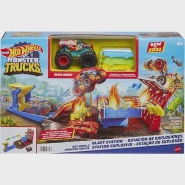 Imagem de Hot wheels monster trucks blast station - HFB12 - Mattel