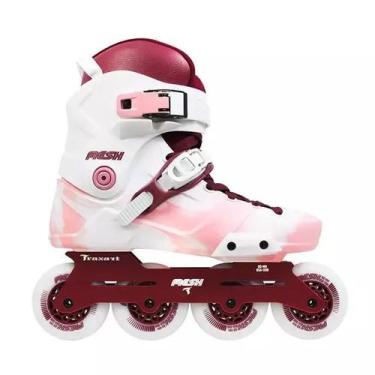 Imagem de Patins Mesh Branco e Pink - 80mm ABEC-9 Cromo - Traxart, 39br