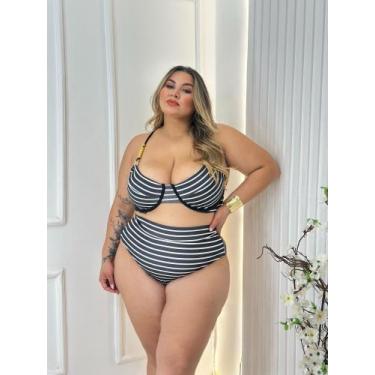 Imagem de Biquíni Plus Size adulto Hot Pants Fio Duplo - Lucy Pinheiro Biquínis