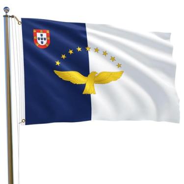 Imagem de Bandeira MTTUOU Azores Poliéster 150x240cm Interior e Exterior
