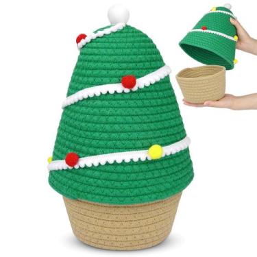 Imagem de Cesta de Armazenamento de Natal em Formato de Árvore de Natal - Hkojew