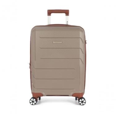 Imagem de Mala de Viagem Média 68,5cm Polipropileno Expansível com Zíper Provença MF10470PK-24 Bege Polo King