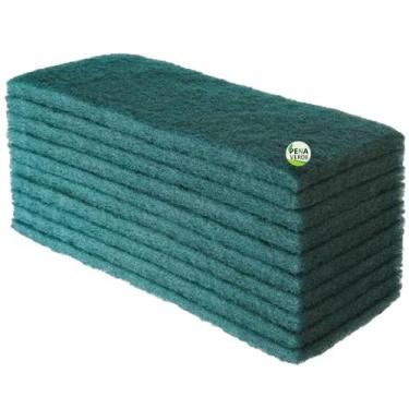 Imagem de Kit 20 Até 100 Unidades Fibra Verde Esponja 25 x 10 cm ESPONFLORA Limp