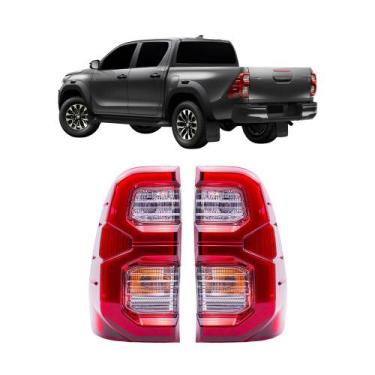 Imagem de Par Lanterna Traseira Hilux Srv Srx Com Led 2016 a 2024 - RF
