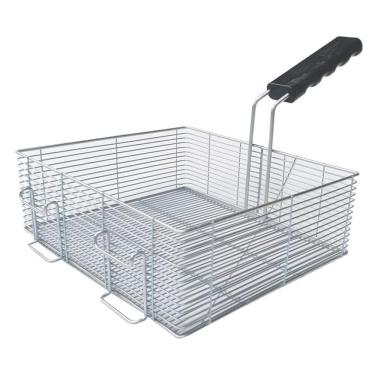 Imagem de Cesto para Fritador Grande Quadrado Galvanizado GFAO 18 e 30 com Cabo de Alta Resistência Metalcubas