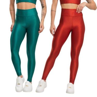 Imagem de KIT 2 Calça Legging Fitness Esmeralda Bella Fiore Roupa Para Academia 