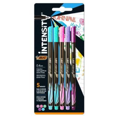 Imagem de Caneta com Ponta Porosa Intensity 0.4MM Pastel 5CORES BL.C/05 - BIC