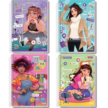 Imagem de Caderno Espiral Capa Dura 10 Matéria - 160 Folhas - Pop Fashion - Cred