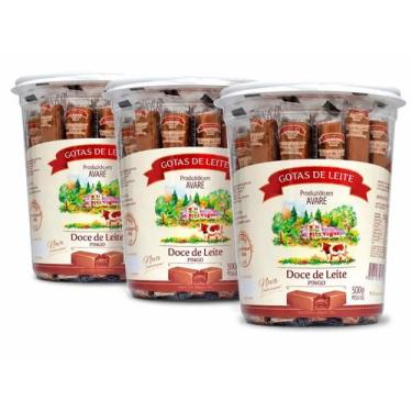 Imagem de Kit Econômico 3 Potes Pingo de Leite Avaré 500g Doce de Leite