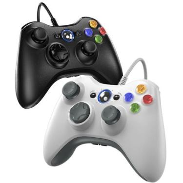 Imagem de Controle Gamrombo Xbox 360 com fio, vibração dupla, kit com 2 unidades