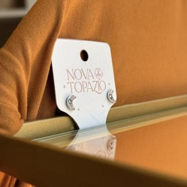 Imagem de Brinco lua c strass aço inox - Nova Topázio