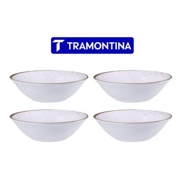 Imagem de Conjunto 4 Tigelas Bowls Rustico Porcelana 18 cm Tramontina