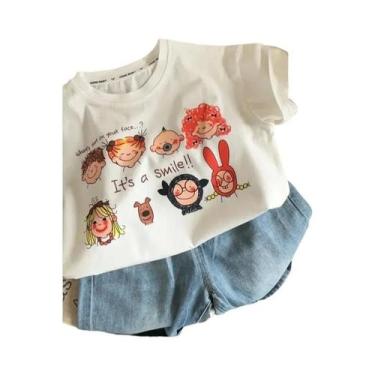 Imagem de Camiseta De Manga Curta Para Meninos E Meninas, Estampa De Desenho Ani