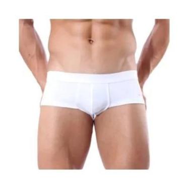 Imagem de Cuecas Boxer Masculinas De Nylon De Cintura Baixa Em 4 Cores Confortáv