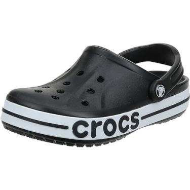 Imagem de Crocs Tamanco Bayaband masculino e feminino, Preto/branco, 12 Women/10 Men