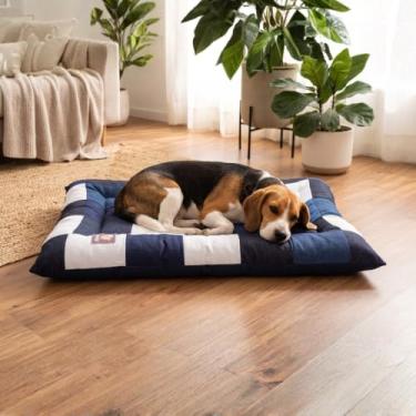 Imagem de Cama Pet Grande Lavável 90x60cm para Cães e Gatos com Tecido Resistente, Espuma Macia