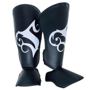 Imagem de Caneleira Muay Thai Kickboxing Preto Spank, Preto, P