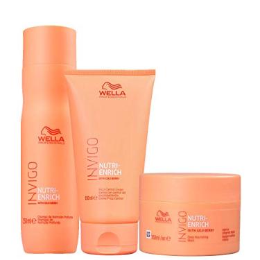 Imagem de Kit Wella Enrich Shampoo + Mascara e Leave-in Tratam/Diário
