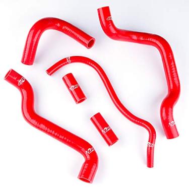Imagem de LUXERAD Kit de tubo de refrigeração de silicone com desempenho de 3 camadas 4,5 mm para Hyosung GT650 GT 650 2007-2008 (vermelho)