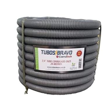 Imagem de Conduíte Eletr. Corrugado 3/4 X 20 M Anti-chama Pvc Cinza