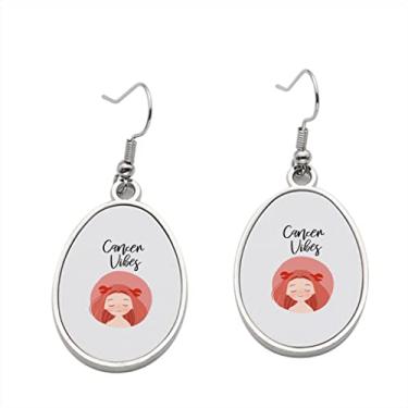 Imagem de Brinco Cancer Vibes – Brincos pendentes para meninas – Presente de festa de aniversário dos namorados, Metal, Sem pedras preciosas