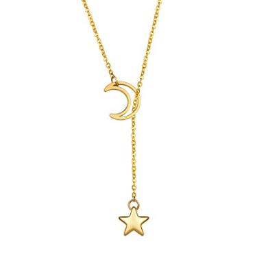 Imagem de GOLDCHIC JEWELRY Colar em Y delicado para mulheres, gargantilha em camadas de ouro, corrente minimalista personalizada para mulheres e meninas, Banhado a ouro 18K, Sem Pedra Preciosa