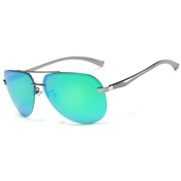 Imagem de Óculos de Sol Masculino Polarizado UV400 Lente Polarizada (Verde)