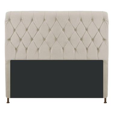 Imagem de Cabeceira Cristal 160 Cm Queen Size Com Capitonê Suede Bege