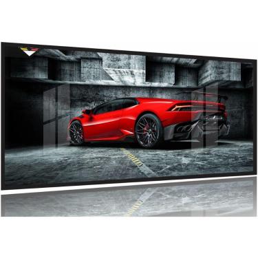 Imagem de Quadro Decorativo Lamborghini Vermelha 130x60 Moldura Preta 2x2