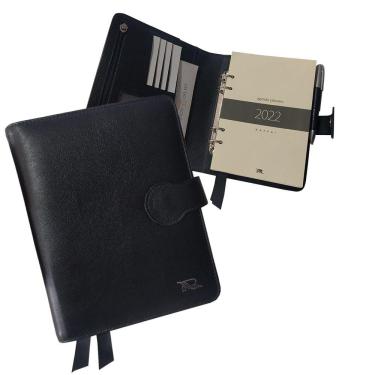 Imagem de Agenda Planner Couro Raffai 2022 Preto