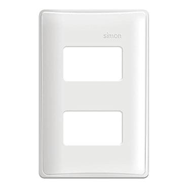 Imagem de Placa 4x2 2 Postos Separados com Suporte Simon 19 Branca
