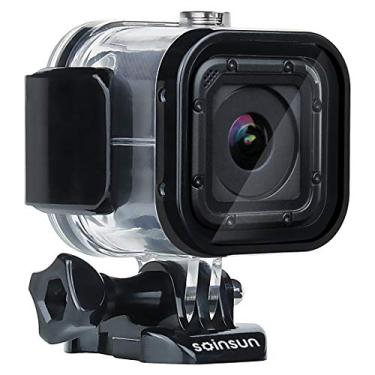 Imagem de SOINSUN Capa de mergulho à prova d'água com acessórios de suporte para câmeras GoPro Hero 5/4/Session