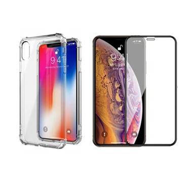 Imagem de Kit Capa Antishock + Película Vidro 3D Compatível iPhone XS Max 6.5"