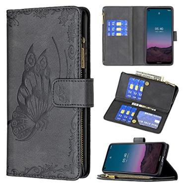 Imagem de For Nokia 3.4 Flying Butterfly Embossing Pattern Zipper Horizontal Flip Leather Case with Holder & Card Slots & Wallet