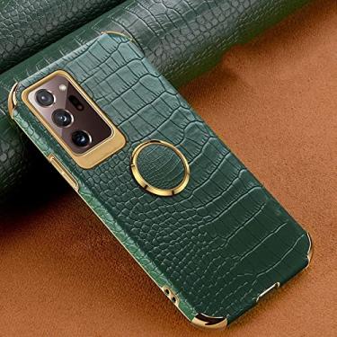 Imagem de Capa de telefone com textura de crocodilo para Samsung Galaxy Note 20 Ultra S21 S20 S10 Plus A72 A52 A51 A71 A50 A70 Capa de suporte magnético, Suporte magnético verde, Para GalaxyA50 (A50S)