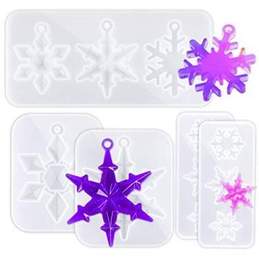 Imagem de NiArt DIY molde de silicone fundição de resina epóxi 11 floco de neve arte artesanal artesanato ornamento de árvore de natal colar brinco jóias pingente chaveiro feriado casa decoração festa de casamento adereço superfície lisa