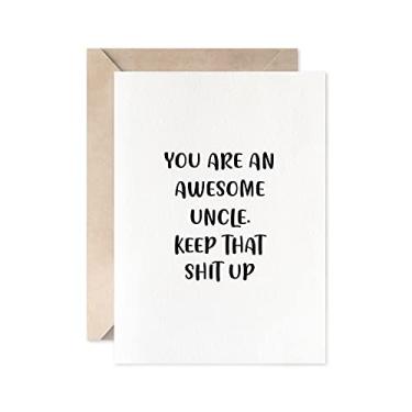 Imagem de MAGJUCHE Cartão engraçado de feliz aniversário para tio, exclusivo tio, Natal, Dia dos Pais, cartão de felicitações de aposentadoria