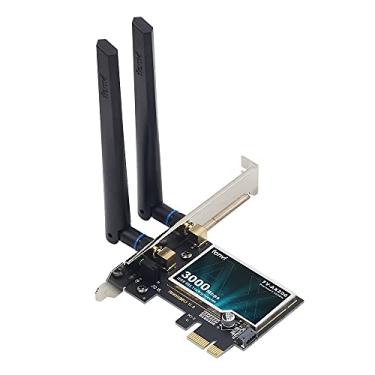 Imagem de WiFi 6 AX200 AX200NGW Desktop PCI-E adaptador sem fio banda dupla BT5.2 3000Mbps WiFi 802.11ax placa de rede PCIe para roteador AX ax11000 MU-MIMO Gigabit Speed 4K 8K Video Gaming para PC Windows
