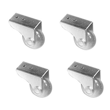 Imagem de Sanna Decor 4 Rodas Rodízio Roda Reforçada Moveis Pesados - 4 Pçs - Fixo, AntiRisco - Aço e Poliuretano - 35Kg - Prata - Piso Macio