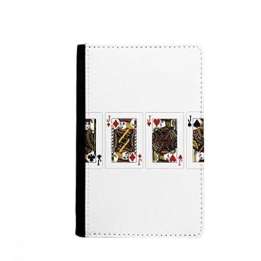 Imagem de Porta-passaporte Heart Spade Diamond Club J Pattern Notecase Burse capa carteira porta-cartão, Multicolor